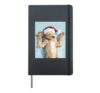 Womens Poodle Mom Christmas Hardcover Journal, Black