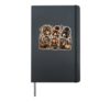 Women Spooky Bow Coffee Girls Skeleton Besties Halloween Hardcover Journal, Black