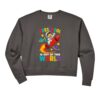 Womens Preschool Is Out Of This World Astronaut Kid Comfort Colors Crop Sweatshirt