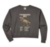 Women's T-Rex Vintage Dinosaur Scientific Paleontology Facts Comfort Colors Crop Sweatshirt