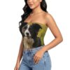 Womens Tube Tops Strapless Bandeau Crop Tank Top Non-Slip Sleeveless Blouse