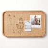 Wonderjune Linen Display Pinboard, Rectangle, 24'' X 12'', Natural
