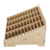 Wood 48 Grid Slanted Phone Storage Box for Office Classroom Organization