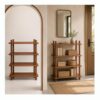 Wood Display Shelf, Open Storage Bookcase for Home Office
