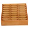 Wooden 24 Grid Phone Holder Box for Classroom Desktop Organization