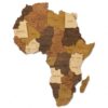 Wooden Africa Map, Africa Travel Map, 3D Wood Wall Art, African Home Decor, New Apartment Gift, Housewarming Gift, Africa Wall Hanging (Nature, Large 26x34)