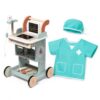 Wooden Baby Walker，Wooden Doctor Playset, Kids Doctor Kits with 15PCS Accessories | Dr Pretend Playset for Kids/Toddlers Ages 3-5, 6-8