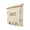 Wooden Bat House, Outdoor Bat Shelter, Garden Habitat Box, 12x5x16cm