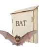 Wooden Bat House Outdoor Shelter for Backyard Wildlife Control