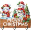 Wooden Christmas Diamond Art Hanging Hooks 3 Hooks Rhinestone Painting