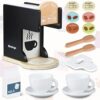 Wooden Coffee Maker Toy for Kids Kitchen Accessories Pretend Play Toddler Coffee Playset for Girls Boys Ages 3 4 5 Years Birthday Gifts (Coffee Maker-Black)