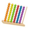 Wooden Color Matching Stacking Puzzle Game Toy for Fine Motor Skill Training and Sensory Development Tabltop Toy Competitive Puzzle Game