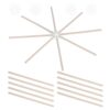 Wooden Craft Rod Connectors for Projects, Unfinished Round Dowel Rods