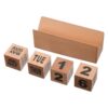 Wooden Desk Calendar Block Ornament Manual Flip Perpetual Calendar