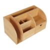 Wooden Desk Organizer with Drawer and Shelf