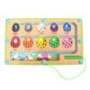 WOODENFUN Magnetic Color Number Maze for Toddlers,Montessori Counting Board