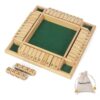 WOODENFUN Shut The Box Dice Game, Family Wooden Board Table Math Games