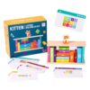 Wooden Letter Stacking Blocks, 12-Piece Balance Puzzle Learning Game
