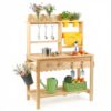 Wooden Mud Kitchen for Kids with Working Faucet and Removable Sink