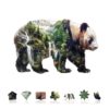 Wooden Puzzle for Adults-Mountain Panda Wood Jigsaw Puzzle-S-150 PCS