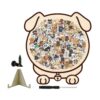 Wooden Puzzles, 115 Piece Cat Dog Silhouette Learning Puzzle Board Game