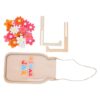 Wooden Reward Jar with Daisy Charms for Learning Goals