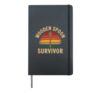 Wooden Spoon Survivor Retro Sunset Childhood Discipline Hardcover Journal, Black