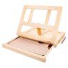 Wooden Stand Drawer Foldable Easel with Painting Display Desktop