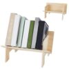 Wooden Tabletop Bookshelf Compact Tilted Book Storage Rack for Bedroom Classroom & Office - Space-Saving Desktop Bookcase for Books Documents & Magazines Display