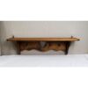 Wooden Wall Heart Wooden Floating Shelves with Pegs ,36"W x 9.75"H x 7.25"D