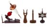 Wooden Yarn Winder Set with Swift, Ball Holder, Drop Spindle and Lucet.