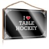 Wood Sign Plaque For I Love Table Hockey Laundry Decor Motivational Posters
