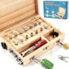 WoodTrove Montessori Screwdriver Board Set for 3 4 5 Year Old Birthday Gift