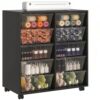 WOPITUES 10-Drawer Mobile Wood Cabinet, Organization and Storage Furniture