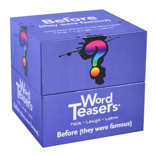 ? WORD TEASERS Before (They were Famous) - Pop Culture Trivia Game - Fun Famous People Game About Music, Movie & Other Celebrities - Conversation Cards for Pop Culture Fans - 150 Questions