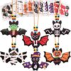 WorldBazaar Halloween DIY Bat Craft Kits for Kids 12PCS Foam Ornaments