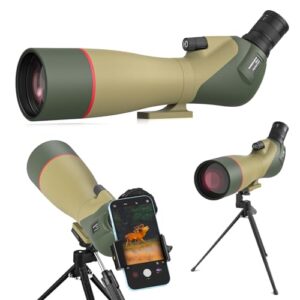 WOSPORTS 25-75x85 Spotting Scope with Tripod for Target Shooting