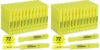WOSWEL Highlighters Bulk, 144 Pack Tank Style Highlighters Set, Fluorescent Yellow, Chisel Tip Highlighter Markers Bulk for Kid and Adult Coloring, Highlighting as School Supplies