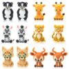 WOZADU 12 PCS 3D Grassland Animals Theme Silicone Focal Beads for Pens, Silicone Beads Bulk for Keychain Bracelet Necklace Making, Handmade Crafts Supplies