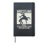Wrestling Definition Dictionary Funny Wrestler Hardcover Journal, Black