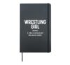 Wrestling Girl Definition Dictionary Funny Wrestler Hardcover Journal, Black