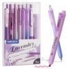 WRITECH Gel Pens Journaling Highlighters: Purple Journal Set Assorted Pastel Color 0.5mm&0.7mm Fine Point Retractable Black Ink Pen Mechanical Pencil Smooth Writing Drawing 8ct
