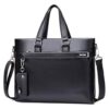 WSNHFUD Business Travel Briefcase, Faux PU Laptop Tote Waterproof and Shockproof Multifunction Shoulder Bag Backpack