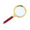 WSNHFUD Magnifying Glass with Antique Wood Handle,5X Handheld Magnifier for Reading, Coins, for Kids and Old