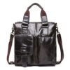 WSNHFUD Men's Bag Layer Cowhide Handbag Leather Korean Version Of The Document Casual Briefcase