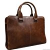 WSNHFUD Men's Business Casual Bag Leather Briefcase Document Tote Bags High Capacity Single Shoulder Crossbody
