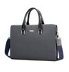 WSNHFUD Men's Full Grain Leather Messenger Shoulder Bag Office Business Laptop Briefcase