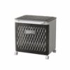 Wswqop Folding Laundry Basket Double Compartment Hamper Rolling Sorter With Lid Ventilated PP Body Hollow Pattern Foldable Frame Organized Sorting With, Black, Short