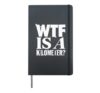 WTF IS A KILOMETER? Ironic Patriotism Metric System Joke Hardcover Journal, Black