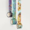 WT Van Gogh Washi Tape Set, Original Design, 3 Rolls, Gold Foil, 30mm Wide Decorative Masking Tape, Bujo Planner Supplies, DIY Art Crafts Paper Tape, Adhesive Wrapping Tape, Journals Gifts